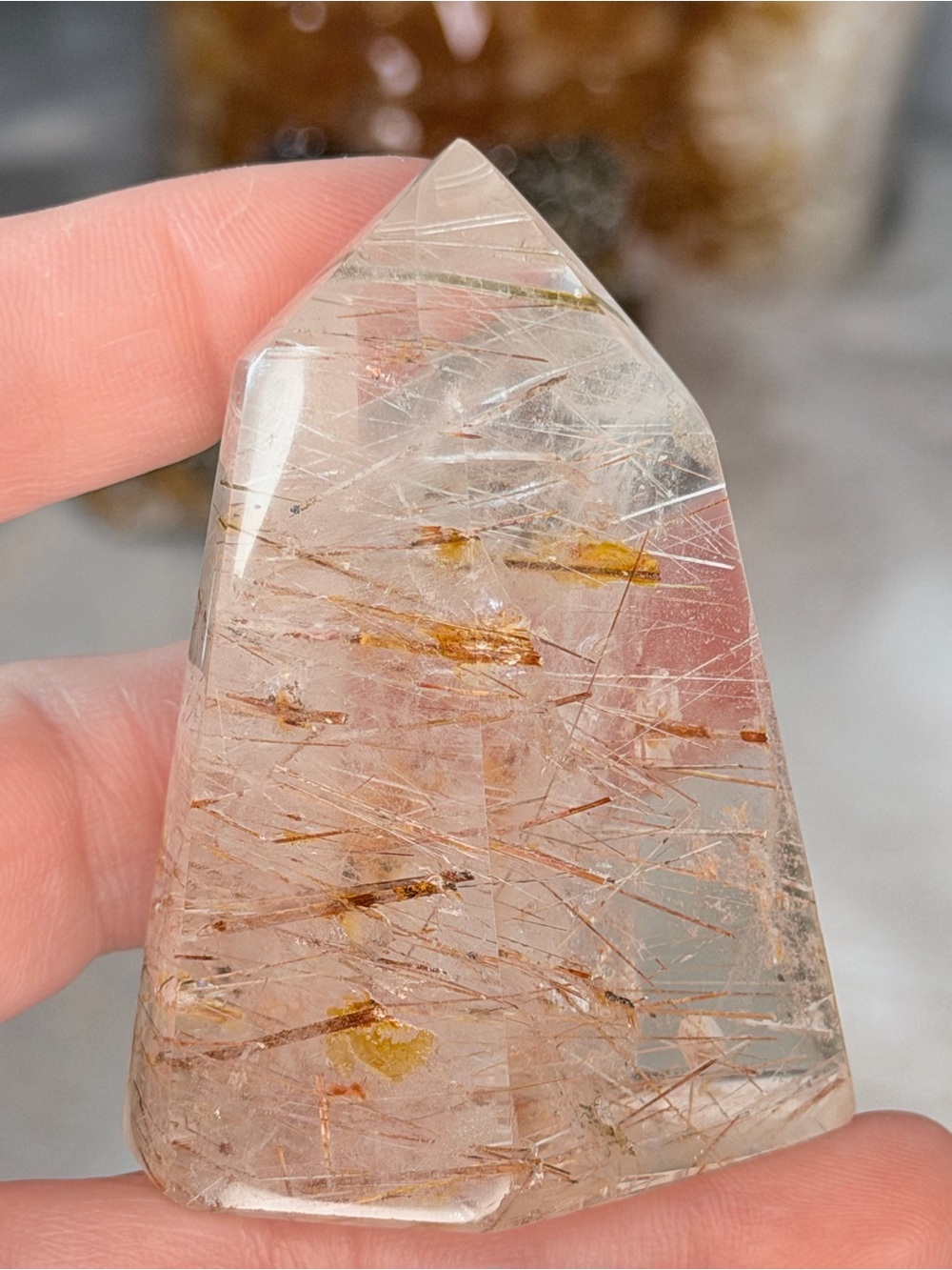 Clear Quartz Point | Rutile Inclusions - Multi-Tone Madagascar - Picture 7 of 11
